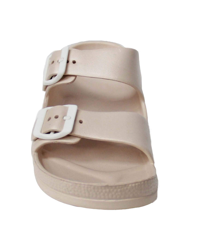 SIZE: 39 - No Boundaries Women S Two Buckle Slide Sandals
