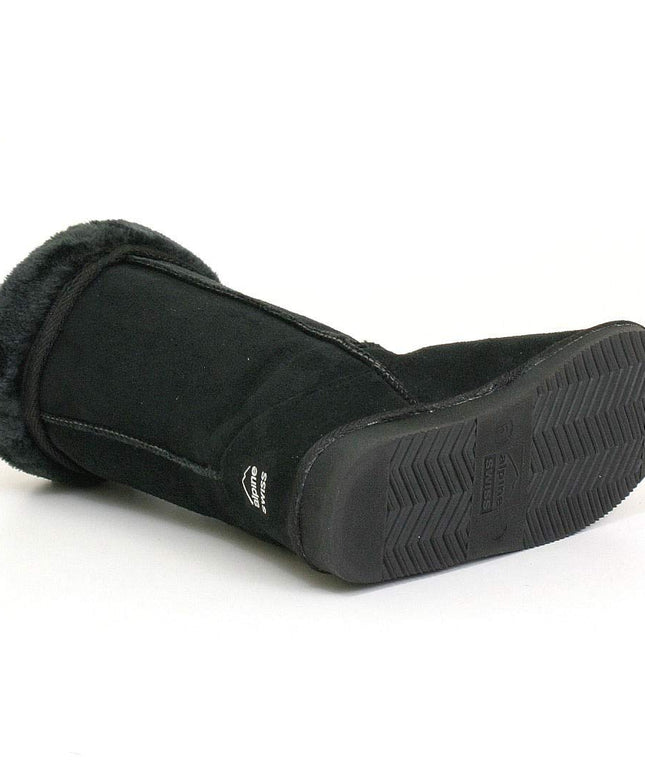 SIZE 38: Alpine Swiss Womens 11.5” Tall Mid Calf Winter Boots Faux Shearling Aussie Classic BLK 7 M US