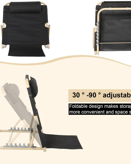 Menkxi Multifunction chair, adjustable lifting bed backrest (Black, 60 cm)