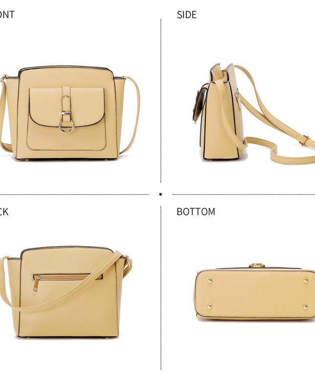 LA TERRE Lightweight Medium Crossbody Bags for Women, Small Crossbody Handbags Vegan Leather Shoulder Bag Purses