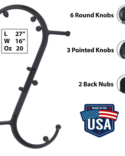 Body Back Buddy Classic - Trigger Point Massage Tool, Neck and Back Massager Handheld, Manual Self Massager, Massage Cane, Muscle Knot Remover with Instructions (Black Marbled)