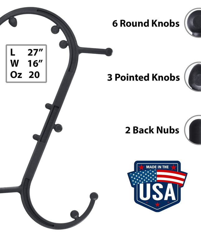 Body Back Buddy Classic - Trigger Point Massage Tool, Neck and Back Massager Handheld, Manual Self Massager, Massage Cane, Muscle Knot Remover with Instructions (Black Marbled)