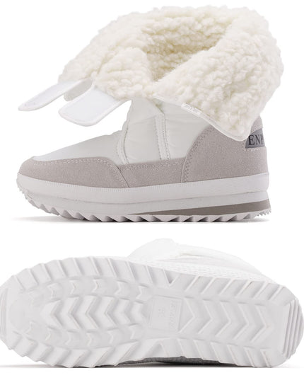 SIZE: 40 - DADAWEN Women's Waterproof Frosty Snow Boot, White