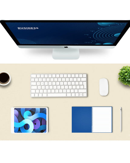 K KNODEL Large Desk Mat, Office Desk Pad, Computer Desk Mat, Laptop Mat for Desk, Desk Protecor Mat, Desktop Mat, Desk Writing Pad, Desk Blotter Pad, Desk Cover Mat (47.2"x23.6", Ivory Cream)