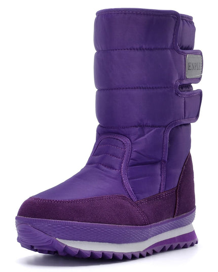 Size: 41 - DADAWEN Women's Waterproof Frosty Snow Boot Purple