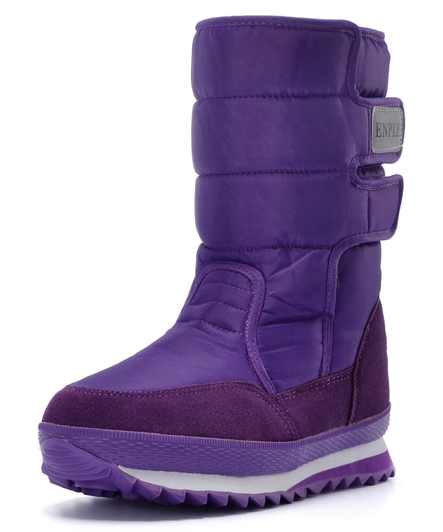 Size: 41 - DADAWEN Women's Waterproof Frosty Snow Boot Purple