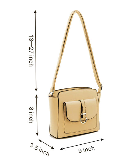 LA TERRE Lightweight Medium Crossbody Bags for Women, Small Crossbody Handbags Vegan Leather Shoulder Bag Purses