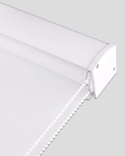 KCO Blackout Roller Shade Blinds for Windows with Valance Cover, 93.98 cm W x 182.88 cm L, White