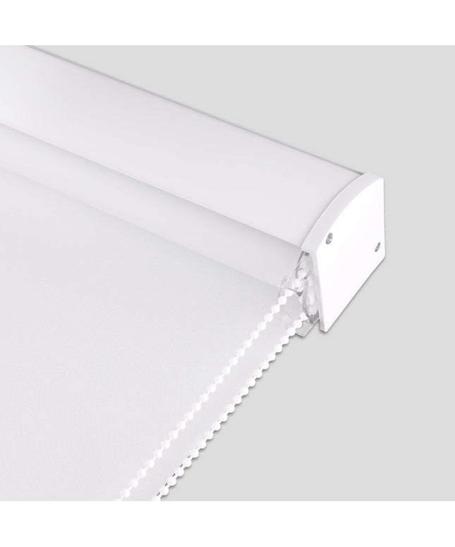 KCO Blackout Roller Shade Blinds for Windows with Valance Cover, 93.98 cm W x 182.88 cm L, White