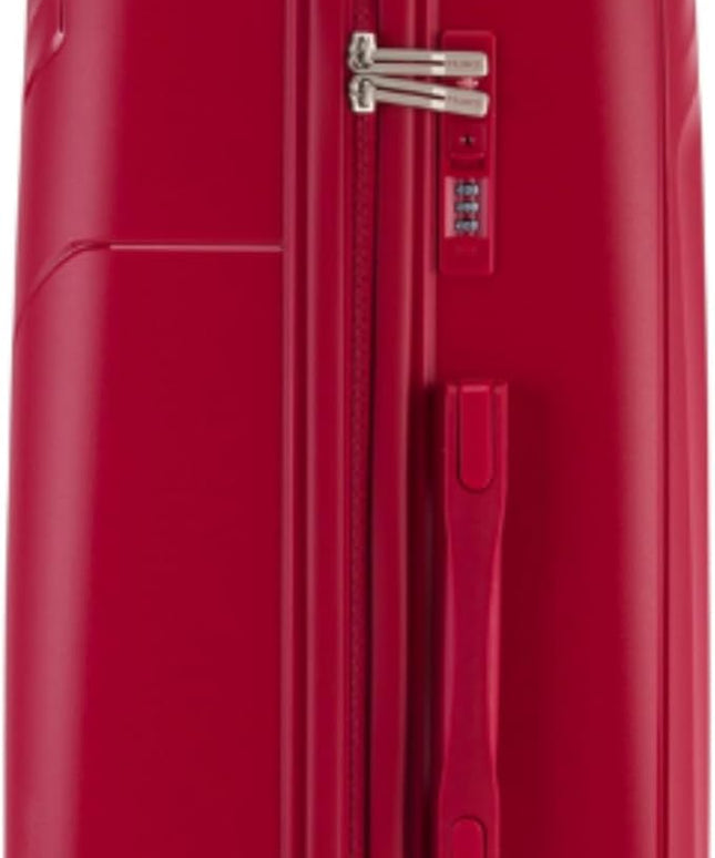 Prince Luggage Set of 3 Unbreakable Luggage with 4 Spinner Wheels, Luggage for Travel Light Weight Anti-Theft Lock,Size 20 24 28 Inch Red