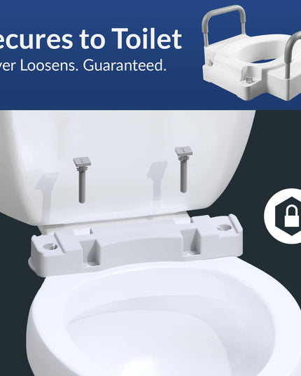 Bemis Rise Toilet Seat with Dual Lock and Security Arms