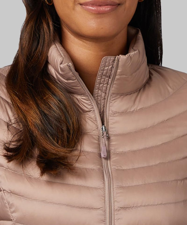 SIZE M - 32 Degrees Women's Ultra-Light Down Packable Jacket | Layering |Semi-Fitted | Zippered Pockets | Water Repellent