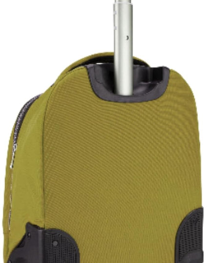 Pierre Cardin Trolley backpack School bag 3 PCS set All in One 2 BIG WHEEL Rolling Backpack Include Pencil case, Lunch bag and trolley backpack UNISEX PC87067 - Brown
