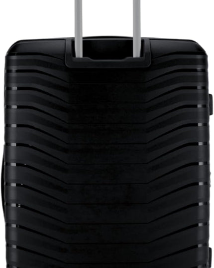 Pierre Cardin Unbreakable Luggage,Expandable Zipper,4 Spiner Whels, Set of 4 PCS Black