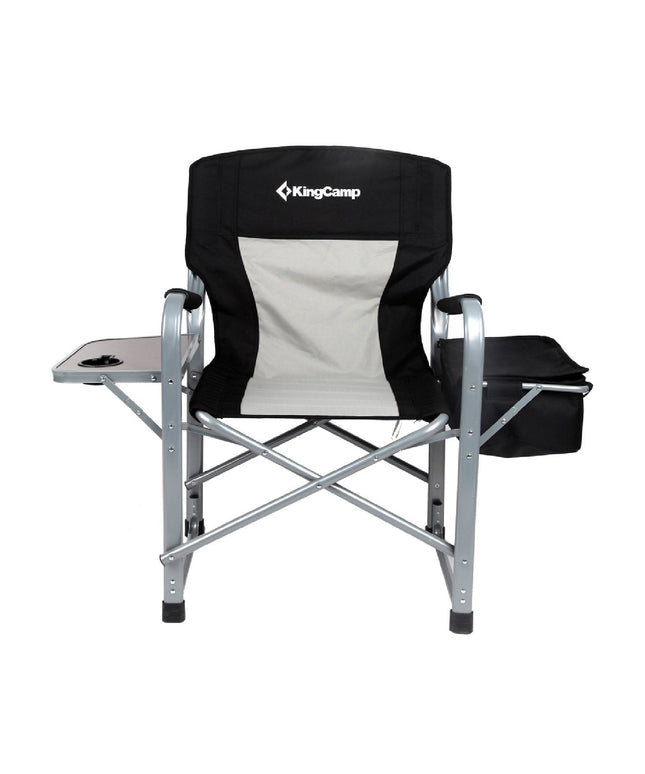 KingCamp Heavy Duty Camping Director Chair Outdoor Folding Chairs for Adults Oversized Camp Chair with Side Table, Cooler Bag, Padded Arms, for Fishing Sports Beach Picnic, Iron, Support 330lbs