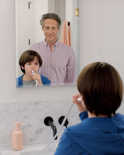 Mirrorons Beveled Mirror, Bathroom Mirrors for Wall 16" x 20", Frameless Rectangle Bathroom Mirror with Beveled Edge, Hangs Horizontally or Vertically, Tempered Glass Upgraded Packing