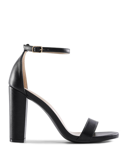 SIZE 38: DREAM PAIRS Women's Hi-Chunk Black Pu High Heel Pump Sandals