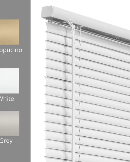 CHICOLOGY Blinds for Windows, Gloss White,  152.4 W x 152.4 H cm