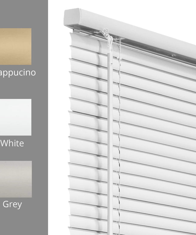 CHICOLOGY Blinds for Windows, Gloss White,  152.4 W x 152.4 H cm
