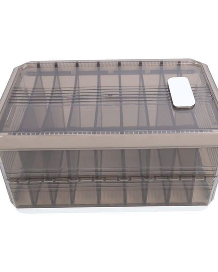 Foldable Closet Organizers, Clothing Compartment Storage Box Stackable Save Space Slide Rail Design Clear PP for Bedroom (with Lid 9 Grids)