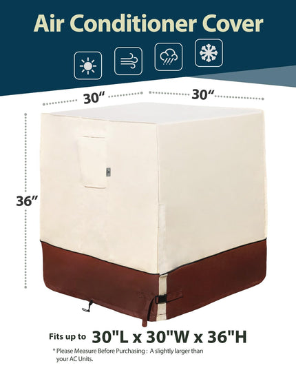 Westblue Air Conditioner Cover for Outside Units-Durable 600D, Fits up to 76 x 76 x 91 cm