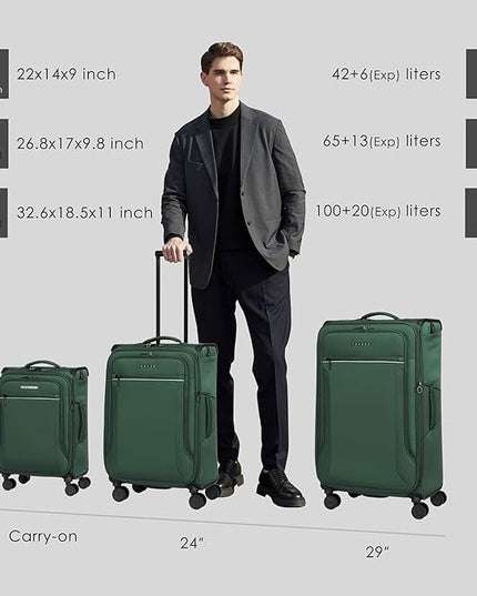 Verage Teldo Softside Expandable Spinner Wheel Luggage