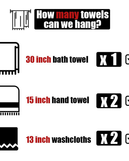 JQK Bath Towel Bar, 30 Inch 304 Stainless Steel Thicken 0.8mm Single Towel Rack for Bathroom, Towel Holder (Brushed Finished) Wall Mount, 32.91 in Total Length, TB110L30-BN