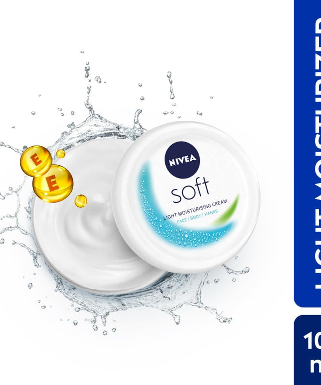 NIVEA Soft Light Moisturiser With Vitamin E, 100ml