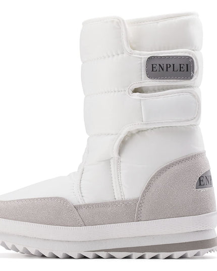 SIZE: 40 - DADAWEN Women's Waterproof Frosty Snow Boot, White