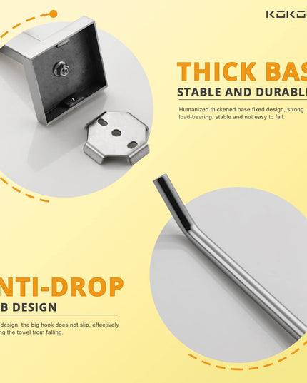 KOKOSIRI Hand Towel Bar Bathroom Towel Holder for Bath Kitchen 9 Inch Necklace Holder Chrome Stainless Steel B3005CH