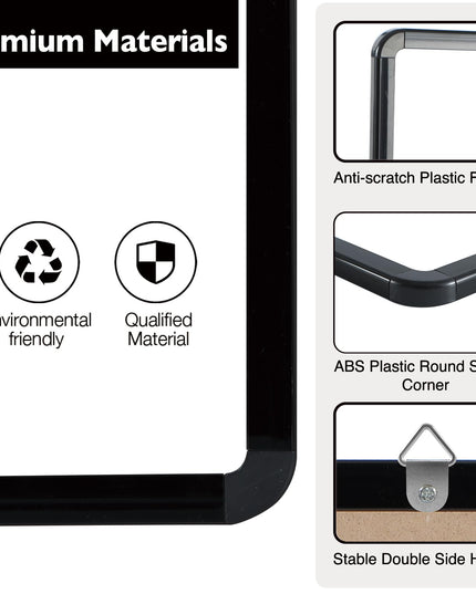 DumanAsen Small Dry Erase Board, 12" x16 Magnetic Whiteboard for Wall, Portable Hanging Board for Home, Office, School,Include Markers, Eraser, Cord and Hanging Hardware