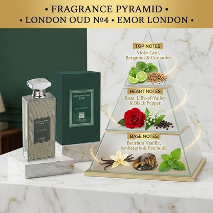 Emor Eau De Parfum Oud No. 4 From London 125Ml Long-Lasting Chypre Fragrance Unisex With Vanilla And Patchouli