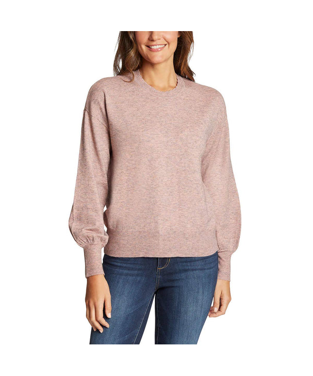 SIZE: XXL - Ella Moss Womens Puff Sleeve Sweater (Gardenia, XX-Large)