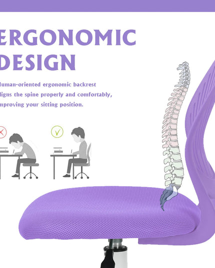 Homy Casa Home Office Chair, Purple