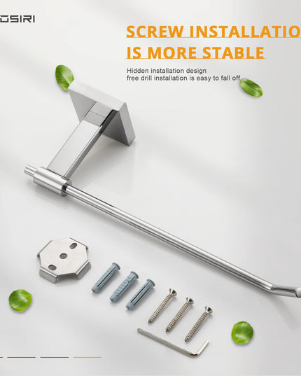 KOKOSIRI Hand Towel Bar Bathroom Towel Holder for Bath Kitchen 9 Inch Necklace Holder Chrome Stainless Steel B3005CH