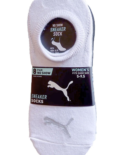 PUMA Ladies Sneaker Liner, 8-pair (Black Multi)