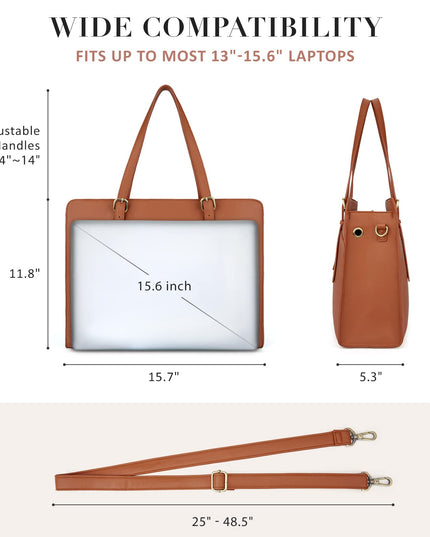 ECOSUSI Laptop Bag for Women  39.62 cm Tote Bag Work Bag Briefcase Handbag Shoulder Bag for Office