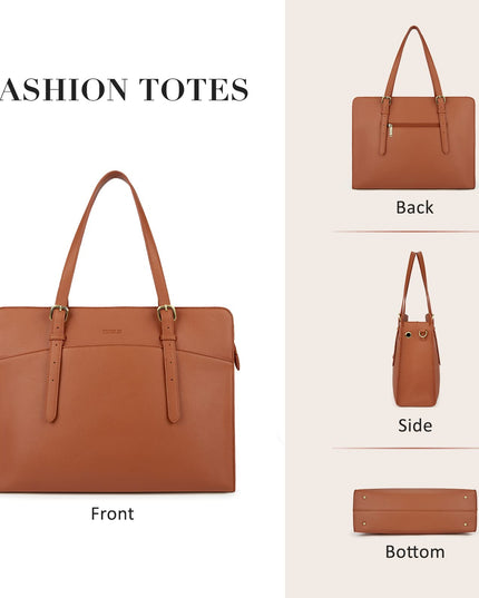 ECOSUSI Laptop Bag for Women  39.62 cm Tote Bag Work Bag Briefcase Handbag Shoulder Bag for Office