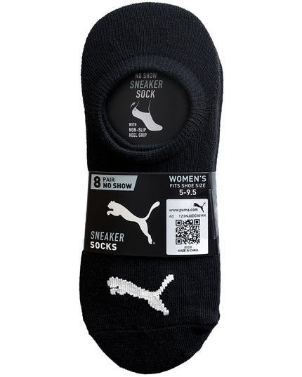 PUMA Ladies Sneaker Liner, 8-pair (Black Multi)