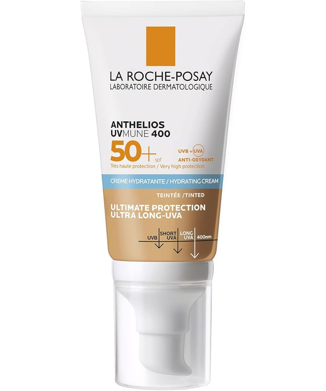 La Roche-Posay Anthelios UVMune 400 SPF50+ Sunscreen 50ml – Ultra-Light Invisible Fluid, Broad-Spectrum UVA/UVB Protection for Sensitive Skin