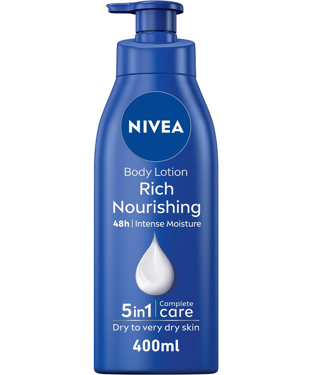 NIVEA Body Lotion Extra Dry Skin, Nourishing Almond Oil & Vitamin E, 400ml
