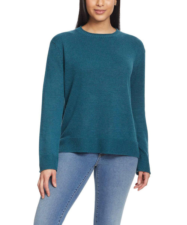 SIZE S - Ella Moss Women's Crewneck Pullover Sweater (US, Alpha, Regular, Green)