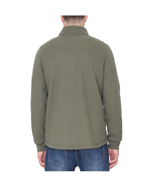 SIZE: S - BC Clothing Men’s Bonded Fleece Lined Body Lined Quarter Zip Pullover Top