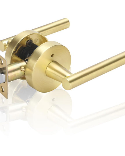 Haidms Gold Heavy Duty Door Handle Interior,Privacy Door Lever Handle, Bathroom Door Handles Interior, Modern Bedroom Door Handle