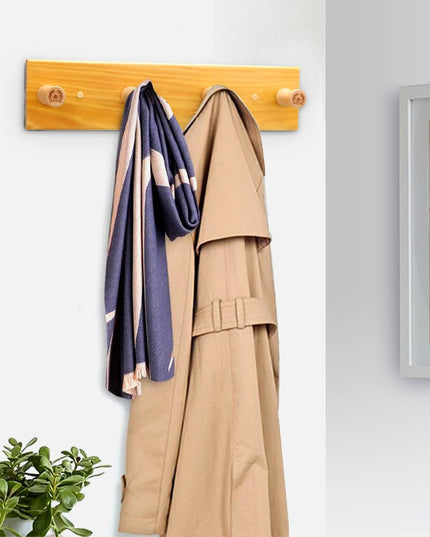 CECOKESO Constellation Style Coat Hook, Wooden Coat Rack Wall Mount, Clothes Racks for Decoration,Entryway Coat Hooks Wall Mounted,Towel Rack with 4 Hooks to Hang Hat, Purse (Sagittarius)