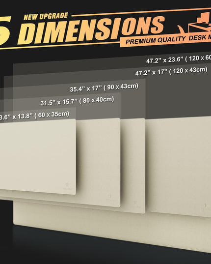 K KNODEL Large Desk Mat, Office Desk Pad, Computer Desk Mat, Laptop Mat for Desk, Desk Protecor Mat, Desktop Mat, Desk Writing Pad, Desk Blotter Pad, Desk Cover Mat (47.2"x23.6", Ivory Cream)