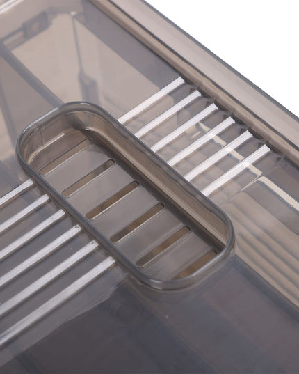 Foldable Closet Organizers, Clothing Compartment Storage Box Stackable Save Space Slide Rail Design Clear PP for Bedroom (with Lid 9 Grids)