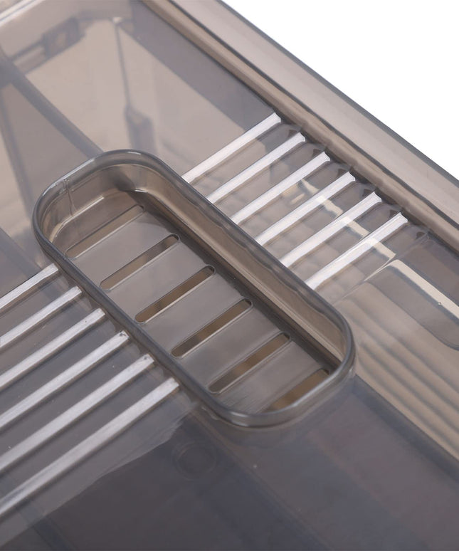 Foldable Closet Organizers, Clothing Compartment Storage Box Stackable Save Space Slide Rail Design Clear PP for Bedroom (with Lid 9 Grids)