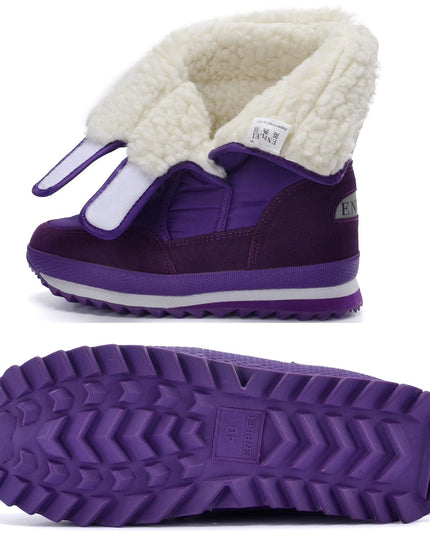 Size: 41 - DADAWEN Women's Waterproof Frosty Snow Boot Purple