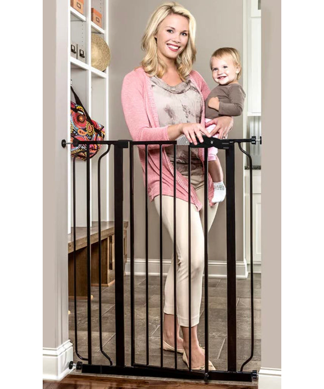 Regalo Easy Step Extra Tall Walk Thru Baby Gate, Bonus Kit, Includes 10 cm Extension Kit
